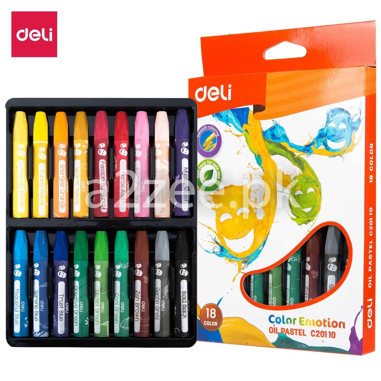 Deli Stationery - Oil Pastel - 18 colors (SKU: EC20110)