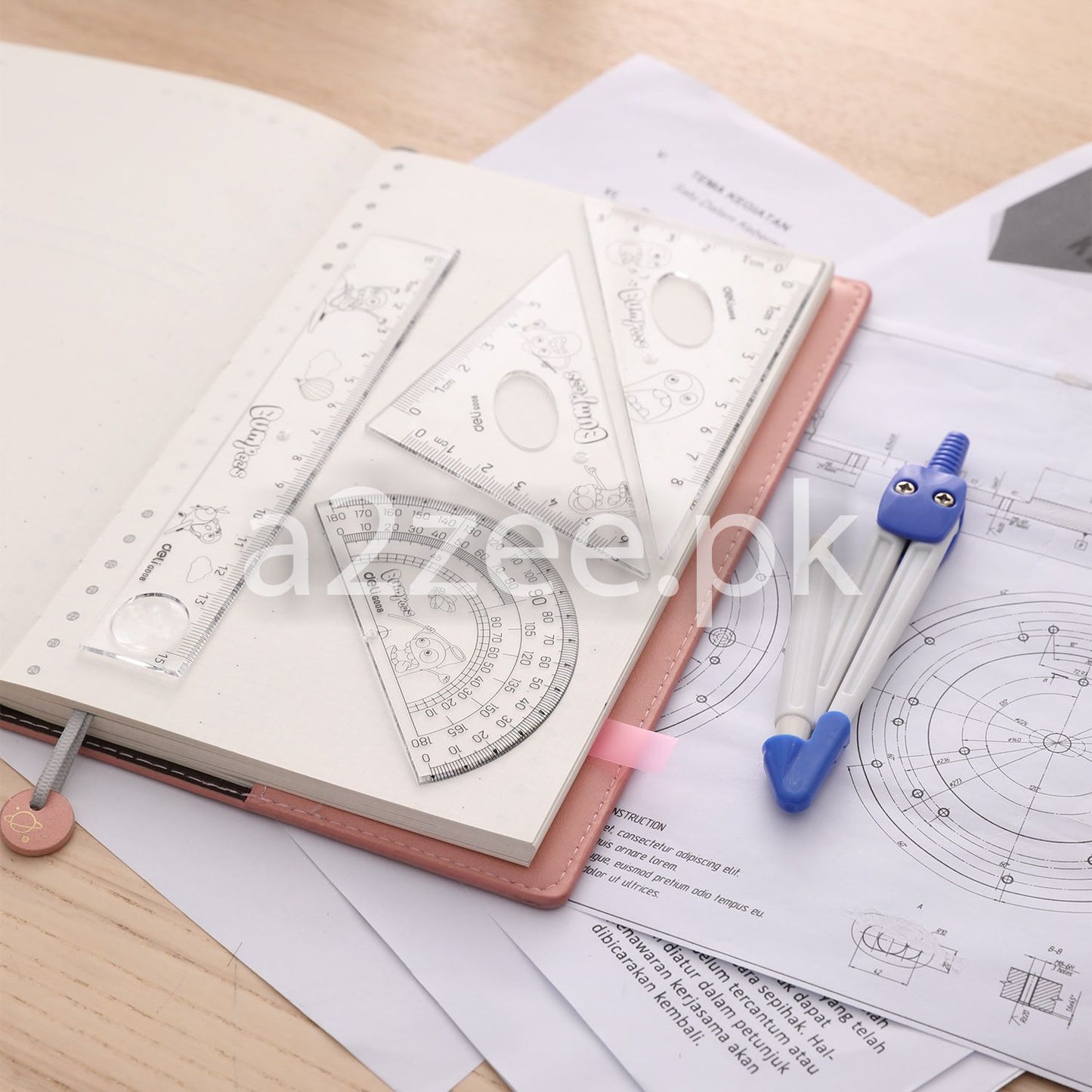 Deli Stationery - School Ruler Set